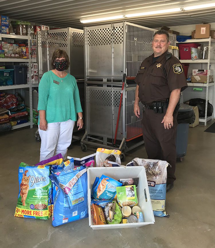 KCCU delivers donations collected for St. Joseph County Animal Control